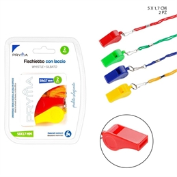 Pryma Fischietto Plastica Con Laccio 5X1.7Cm 2Pz 
