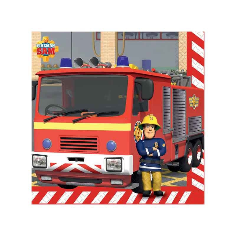 Tovaglioli 33x33 cm Sam il Pompiere 16 pezzi