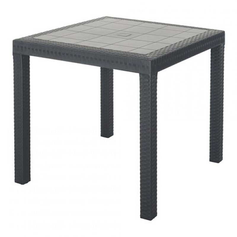 Tavolo Dallas Antracite 80x80