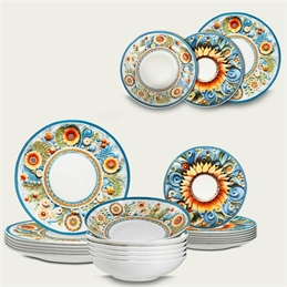 Set 18 Piatti Solea In Porcellana