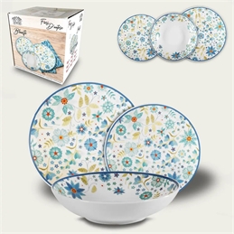 Set 18 Piatti Bluarte In Porcellana