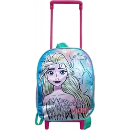 Zaino Trolley Asilo Frozen Disney Ruote E Manico Allungabile