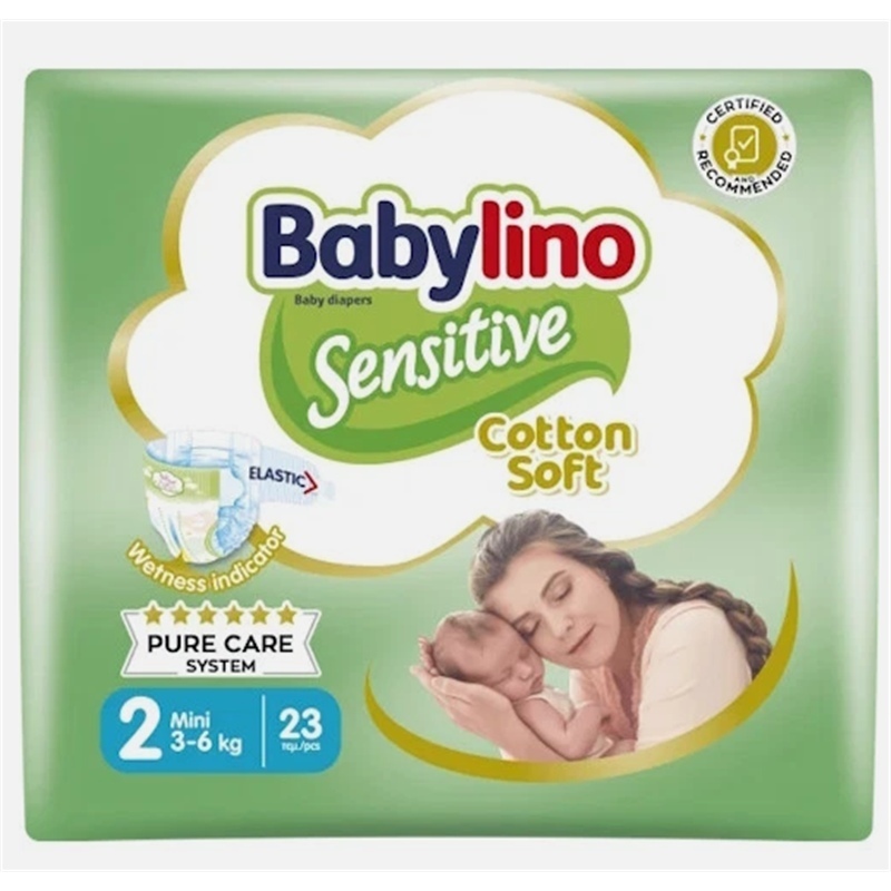 Pannolini taglia 2 Babylino Sensitive - da 3 a 6 Kg