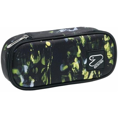 Astuccio Pencil Bag Round Plus Seven Yellow Paint, Total Black