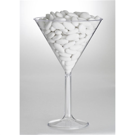 Portaconfetti Calice Martini in plastica diametro 16 cm altezza 25 cm