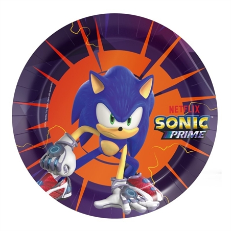 8 Piatti cm. 18 Sonic Prime