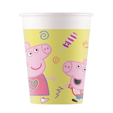 Bicchieri in carta 200 ml Peppa Pig Messy 8 pz