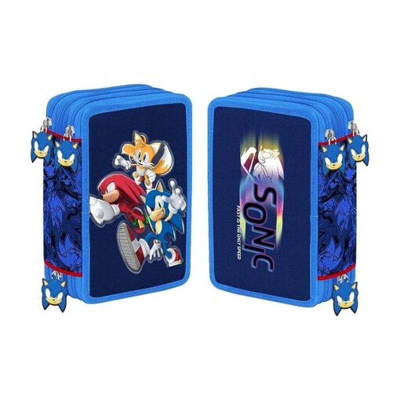 Astuccio 3 Zip Sonic The Hedgehog