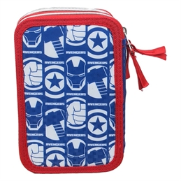 Astuccio Scuola Avengers Marvel 44 pz. Multiscomparto 3 Zip Portacolori Giotto