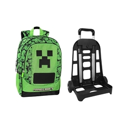 Trolley Minecraft Zaino Organizzato Staccabile Scuola 2025