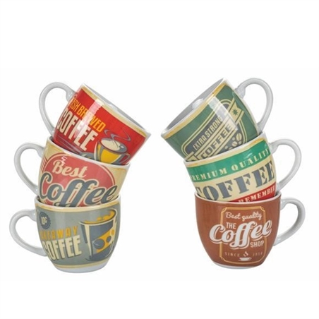 Set 6 tazzine da caffè Coffee Vintage