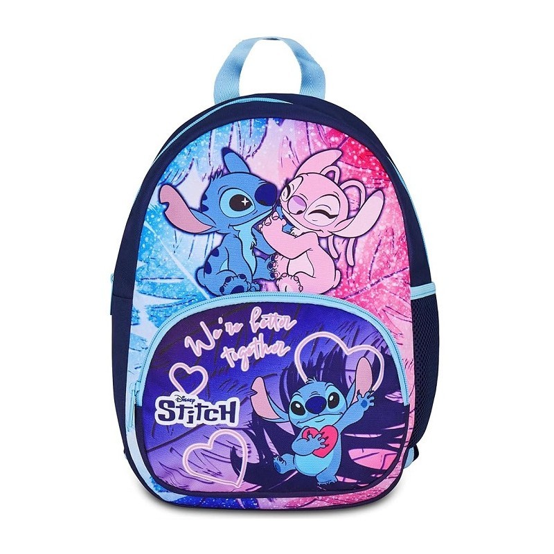 Seven Lilo & Stitch Zainetto Asilo Tasca Frontale con Zip