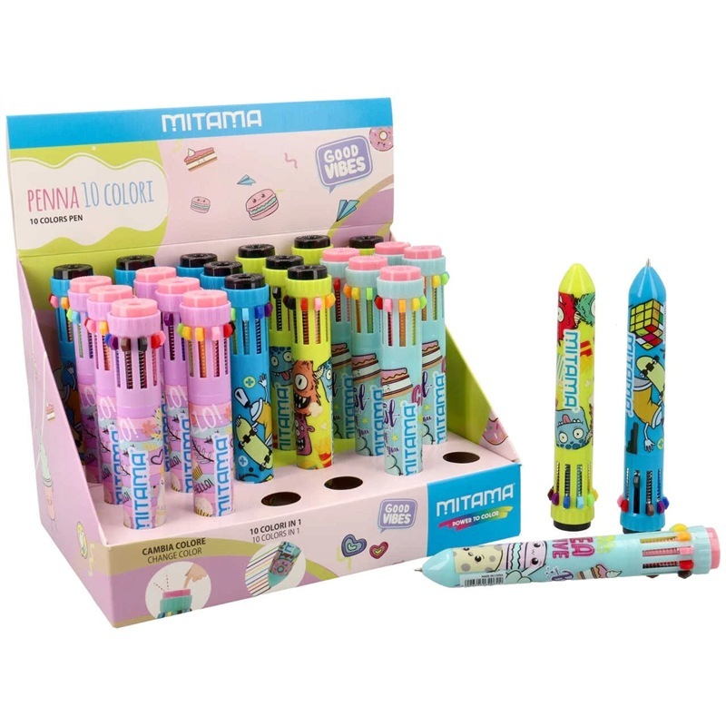 Penna Scatto 10 Colori Top Ten Good Vibes Mitama Penne E Refill