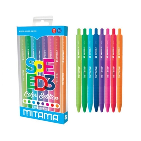 Penne A Scatto Colorate 8pz Speed 3 Confort 2.5mm Semigel