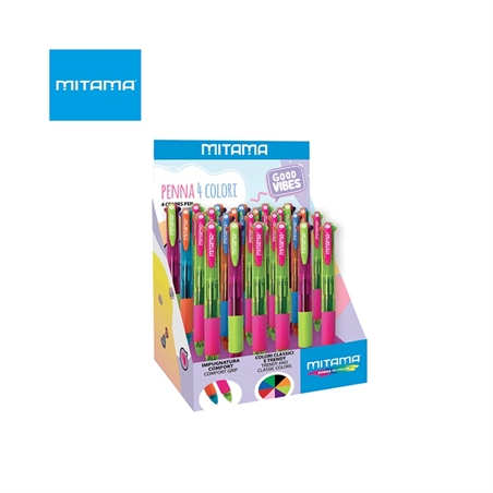 Penna A Scatto 4 Colori Trendy