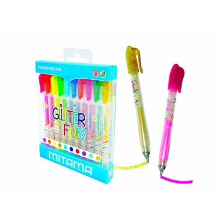 Penna gel mini 10 pezzi assortite