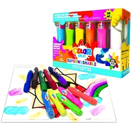 ColorSplat 10 Maxi Tubi Con Pennello Di Tempera Pronta  Lavabili