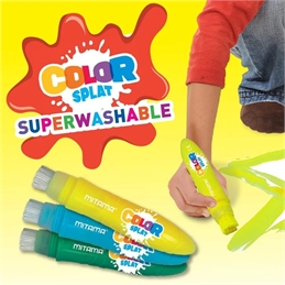 ColorSplat 10 Maxi Tubi Con Pennello Di Tempera Pronta  Lavabili