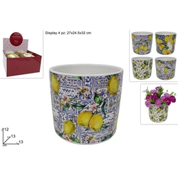 Vaso Con Decoro Limone Assortiti