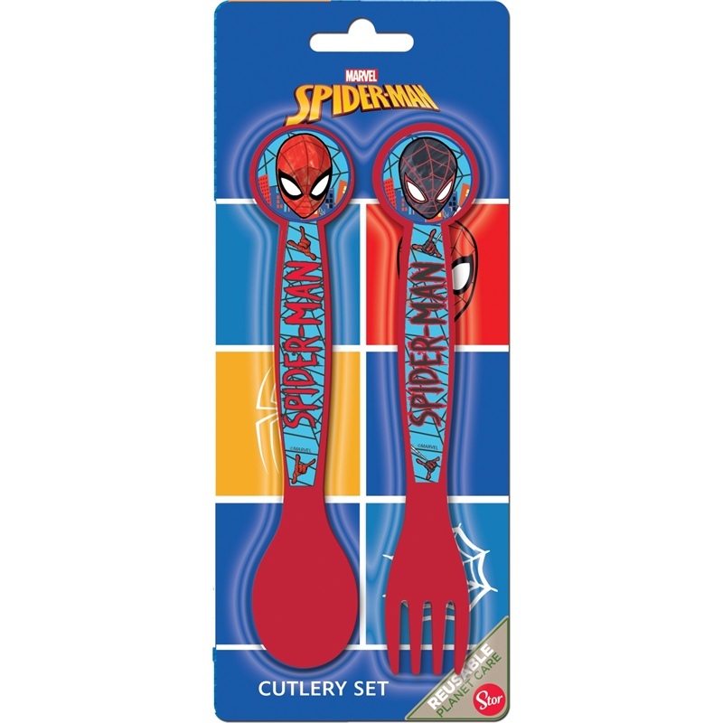 Set 2 posate in plastica Spiderman