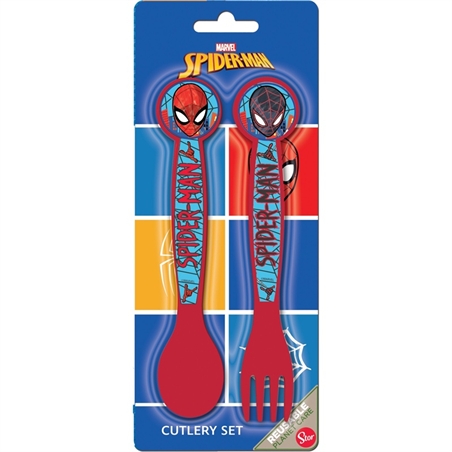 Set 2 posate in plastica Spiderman
