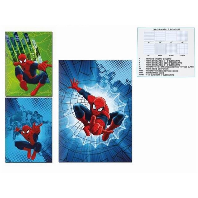 Quaderno Maxi Rig C Spiderman 80 Gr