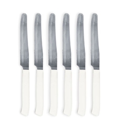 Marietti Set 6 Coltelli In Acciaio Inox Bianchi