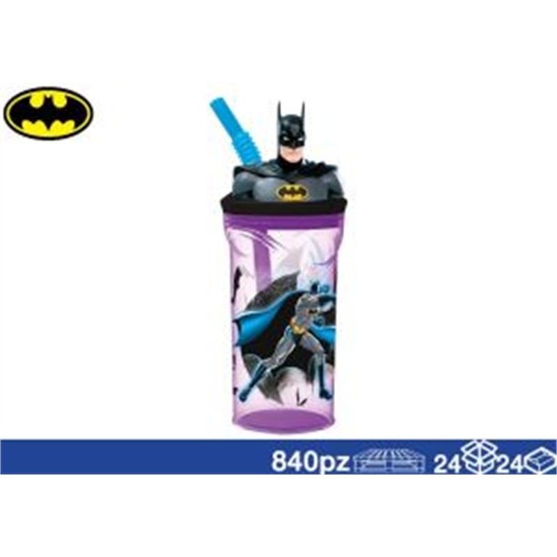 Bicchieri 3D Con Cannuccia 360 Ml Batman