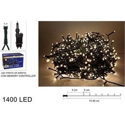 Minilucciole 1400 Led Bianco Calco Con Gioco Di Luci