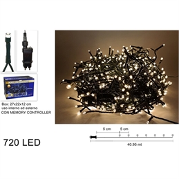 Miniluccioli 720 Led Per Uso Interno Ed Esterno Bianco Caldo