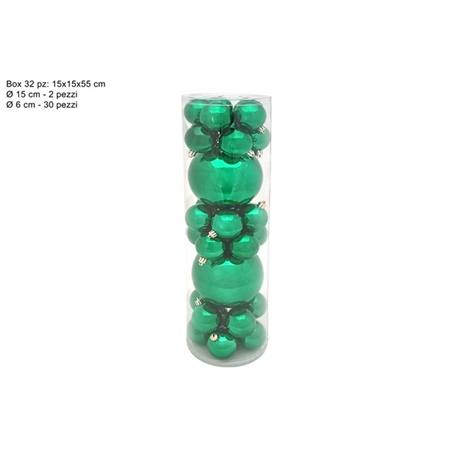 Box 32 Palline Verde Scuro