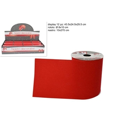 Nastro In Velluto Rosso 10 x 2,70 Cm