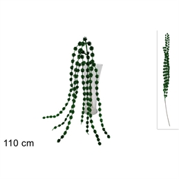 Stelo Pendente Glitterato Verde 110 CM