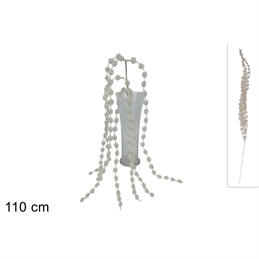 Stelo Pendente Glitterato Bianco 110 CM