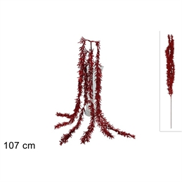 Stelo Pendente Rami Glitterato Rosso 107 CM
