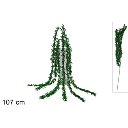 Stelo Pendente Rami Glitterato Verde 107 CM