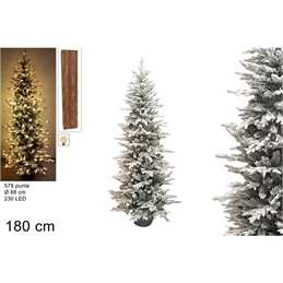 Albero Di Natale Innevato In Pvc 180 Cm