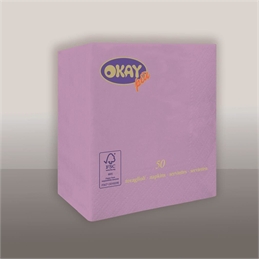 Tovaglioli 25x25 cm Lilla 50 pezzi