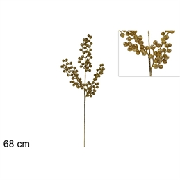 Stelo Bacche Glitterate 68 Cm Oro