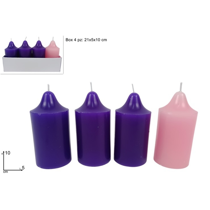 Candele Avvento Set Da 4 Pezzi