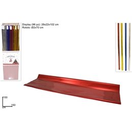 Rotolo Metallico Per Regali Colori Assortiti Cm 100 x 150