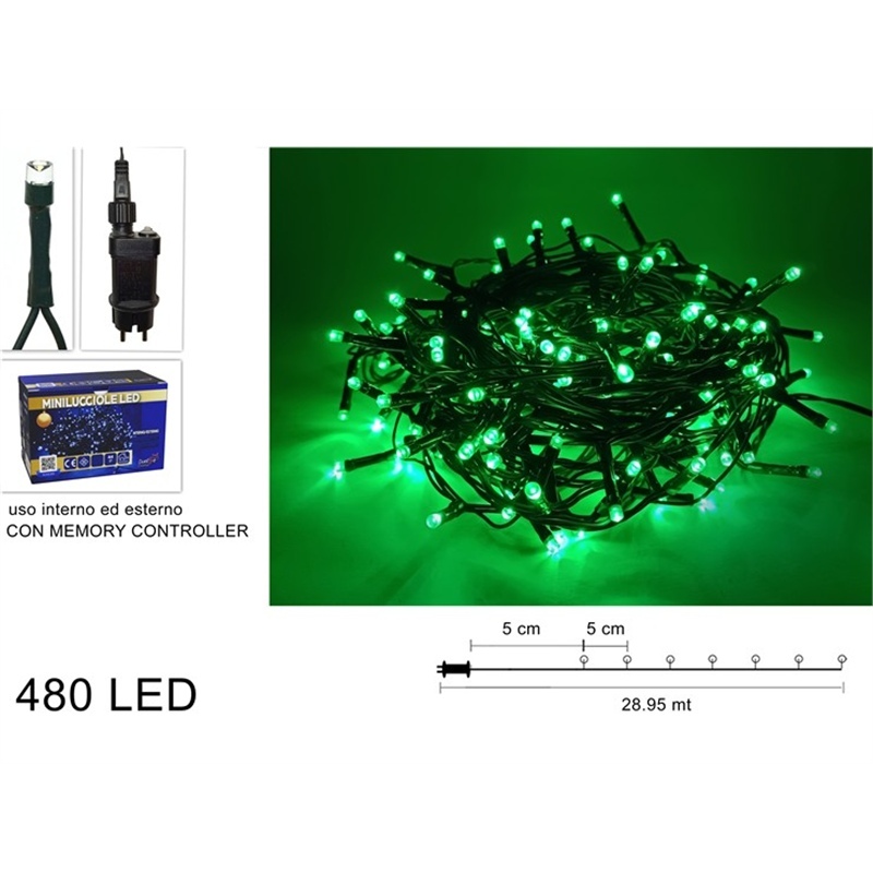 Minilucciole 480 Led In Scatola Colore Verde