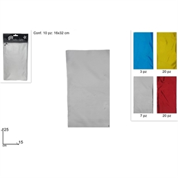 10 Sacchetti Regalo Tinta Unita 16 x 32 Cm