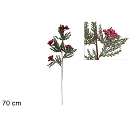 Stelo Bacche Innevato 70 Cm