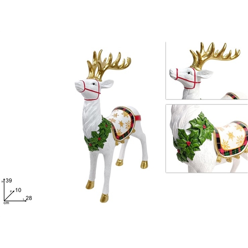 Renna Decorata 39 Cm