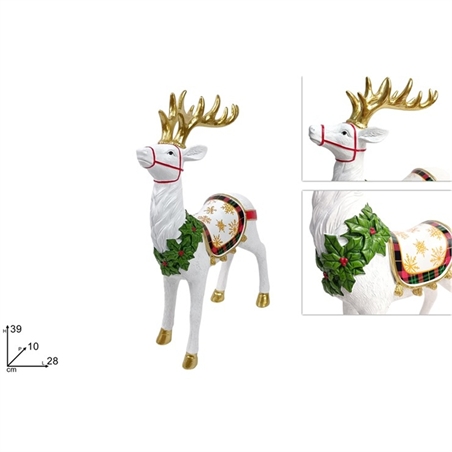 Renna Decorata 39 Cm