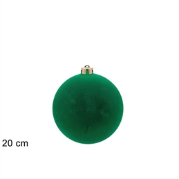 Palla Floccata In Velluto Verde 20 Cm
