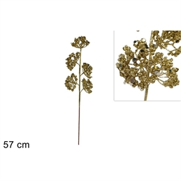 Stelo Bacche 57 Cm Glitterare Oro