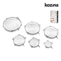 Set 6 Coperchi Elastici In Silicone Per Alimenti