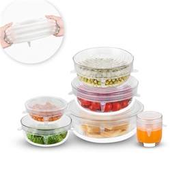 Set 6 Coperchi Elastici In Silicone Per Alimenti